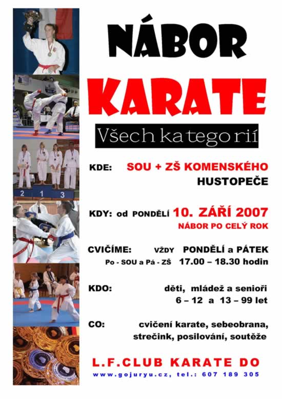 Nábor Karate - Hustopeče